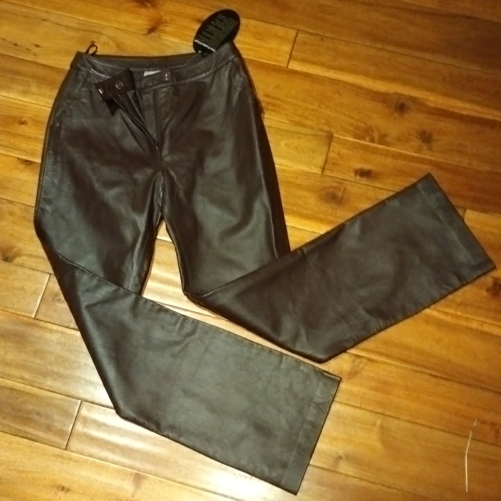 Newport News Easy Style 100% Leather Pants